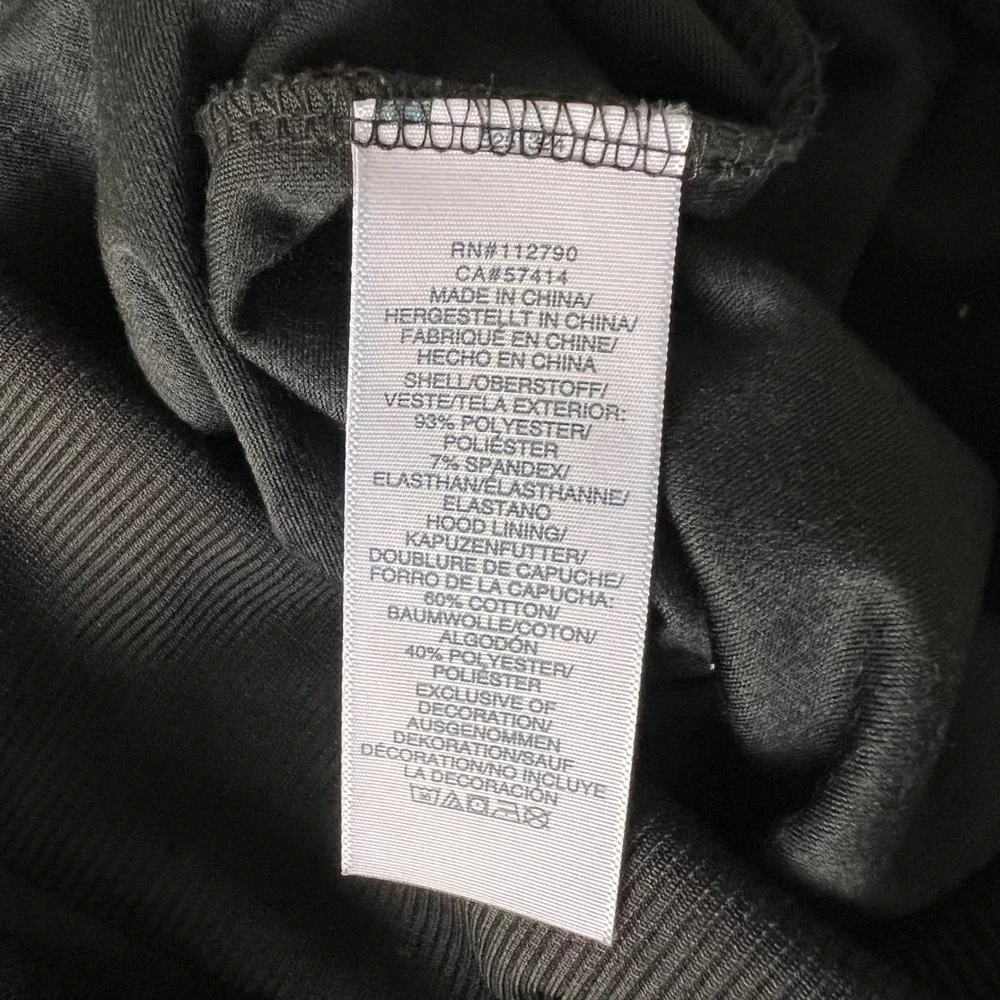 True Religion‎ Mens Black Velour Zip Up Hoodie Horseshoe Velvet Logo Black NWOT